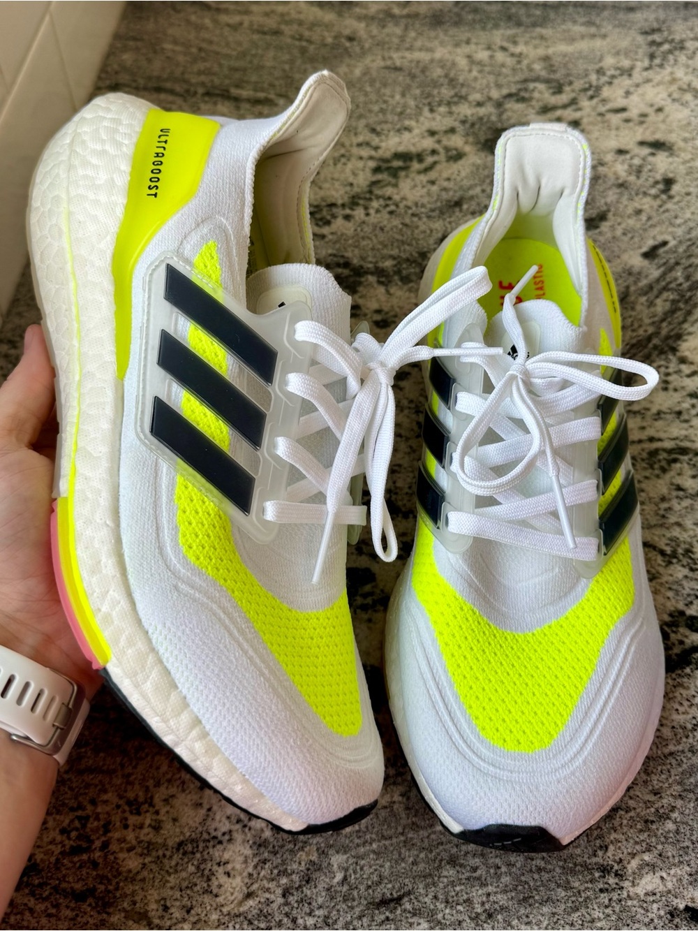 Adidas Ultraboost 21. M 8 = W 9.5. Worn once!